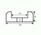 DESLIZANTE ATORNILLAR GOMA DZ10 20mm TR
