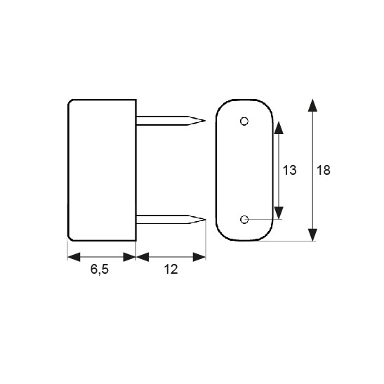 TOPE 2 PUNTAS PEQUEÑO TPM01 MA (100)