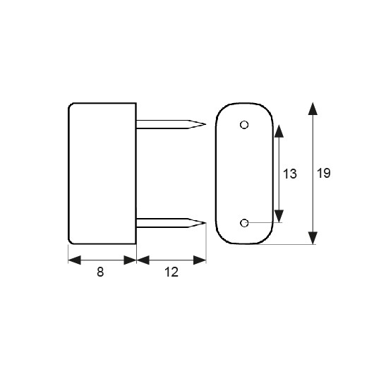 TOPE 2 PUNTAS GRANDE TPM01 MA