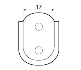 SOPORTE LATERAL OVAL STA15 17mm MA