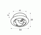 RUEDA EMBUTIR GIRATORIA RUM07 40mm NE