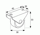 RUEDA MUEBLE FIJA RUM09 30mm ZN