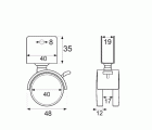 RUEDA COSTADO C/F RUM02 19mm NE*