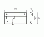 PASADOR ALUMINIO D12 PS05 250mm NE
