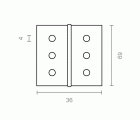 BISAGRA 5005 BS27 2"3/4 69x36mm PU
