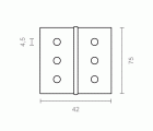 BISAGRA 5005 BS27 3" 75x42mm ZN