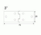BISAGRA RAMAL BS28 3" 25x75mm PU