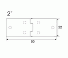 BISAGRA RAMAL BS28 2" 22x50mm ZN