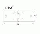 BISAGRA 814 BS29 1"1/2 37x90mm PU