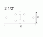 BISAGRA 814 BS29 2"1/2 63x150mm PU