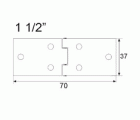 BISAGRA 816 BS30 1"1/2 37x70mm PU