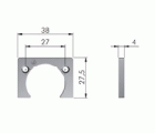 SUPLEMENTO BISAGRA BS05 4mm NI*