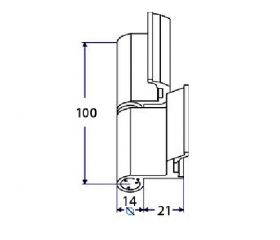 BISAGRA EU 6812 IZDA ALUM BL