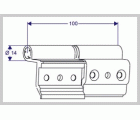 BISAGRA 40/20 6813 IZDA ALUM BL
