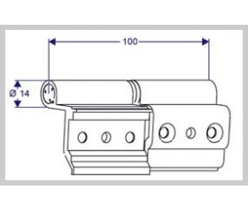 BISAGRA 40/20 6813 DCHA ALUM NE