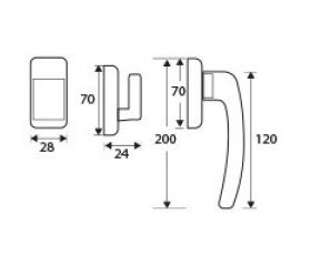 CIERRE PRESION 6805 IZDA ALUM BL