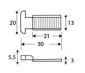 CERRADERO LENGÜETA 6818-22 ZN