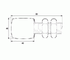 POLEA GUIA NYLON 698 40x40mm BL