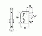 CERRADURA PICOLORO CRR03 60mm ZN