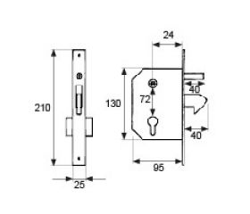 CERRADURA PICOLORO CRR03 30mm ZN
