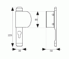 ASA PLACA C/B 6843 ALUM BL