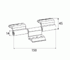 BISAGRA 3 CUERPOS 40/20 6867 ALUM BL