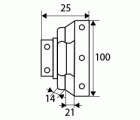 BISAGRA 3 NUDOS EU 6868 ALUM BL