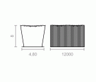 BURLETE MOSQUITERA MQ05 4,8x8mm NE (12mts)