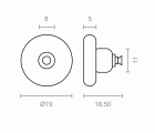 RODAMIENTO MAMPARA RD46 19mm BL