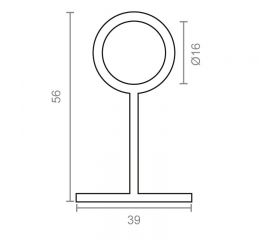 SOPORTE CENTRAL STA02 16mm NI