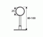 SOPORTE CENTRAL REG STA05 25mm NI