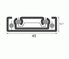 JGO GUIA TELESCOPICA SOFT-PUSH GC11 45x550mm ZN