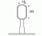 SOPORTE CENTRAL OVAL STA08 30x15mm LTD