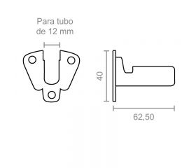 SOPORTE LATERAL Nº7 STA20 12mm ZN