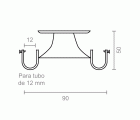 SOPORTE DOBLE TECHO Nº9 STA21 12mm ZN