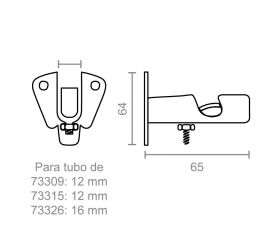 SOPORTE TECHO Nº2 STA17 12mm BL
