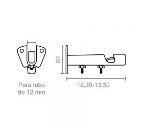 SOPORTE EXTENSIBLE Nº4 STA18 12mm BL