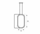 SOPORTE ESQUINA TECHO OVAL STA13 30x15mm AL