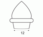 REMATE TUBO PIÑA CT02 12mm CB