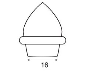 REMATE TUBO PIÑA CT02 16mm BL