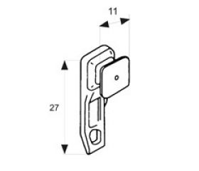 CORCHETE GUIA RIEL CT10 BL
