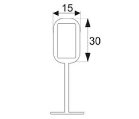 SOPORTE CERRADO OVAL STA09 25x15mm NI