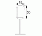 SOPORTE CERRADO OVAL STA09 30x15mm NI