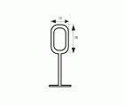 SOPORTE CERRADO OVAL STA09 30x15mm AL