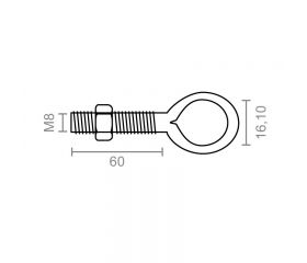 HEMBRILLA C/T SOLDADA HM01 M8x60mm ZN