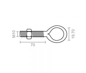 HEMBRILLA C/T SOLDADA HM01 M10x70mm ZN