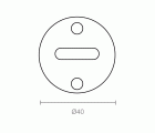 PLACA AMARRE REDONDA AP08 40mm AISI316
