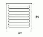 REJILLA PLANA RJV02 150x300mm AL