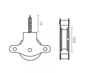 POLEA TENDER TORNILLO POL04 40mm ZN