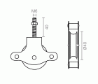 POLEA TENDER C/TUERCA POL02 40mm ZN